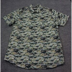 Pladra Shirt Mens XL All Over Sea Lion Print Short Sleeve Button Down